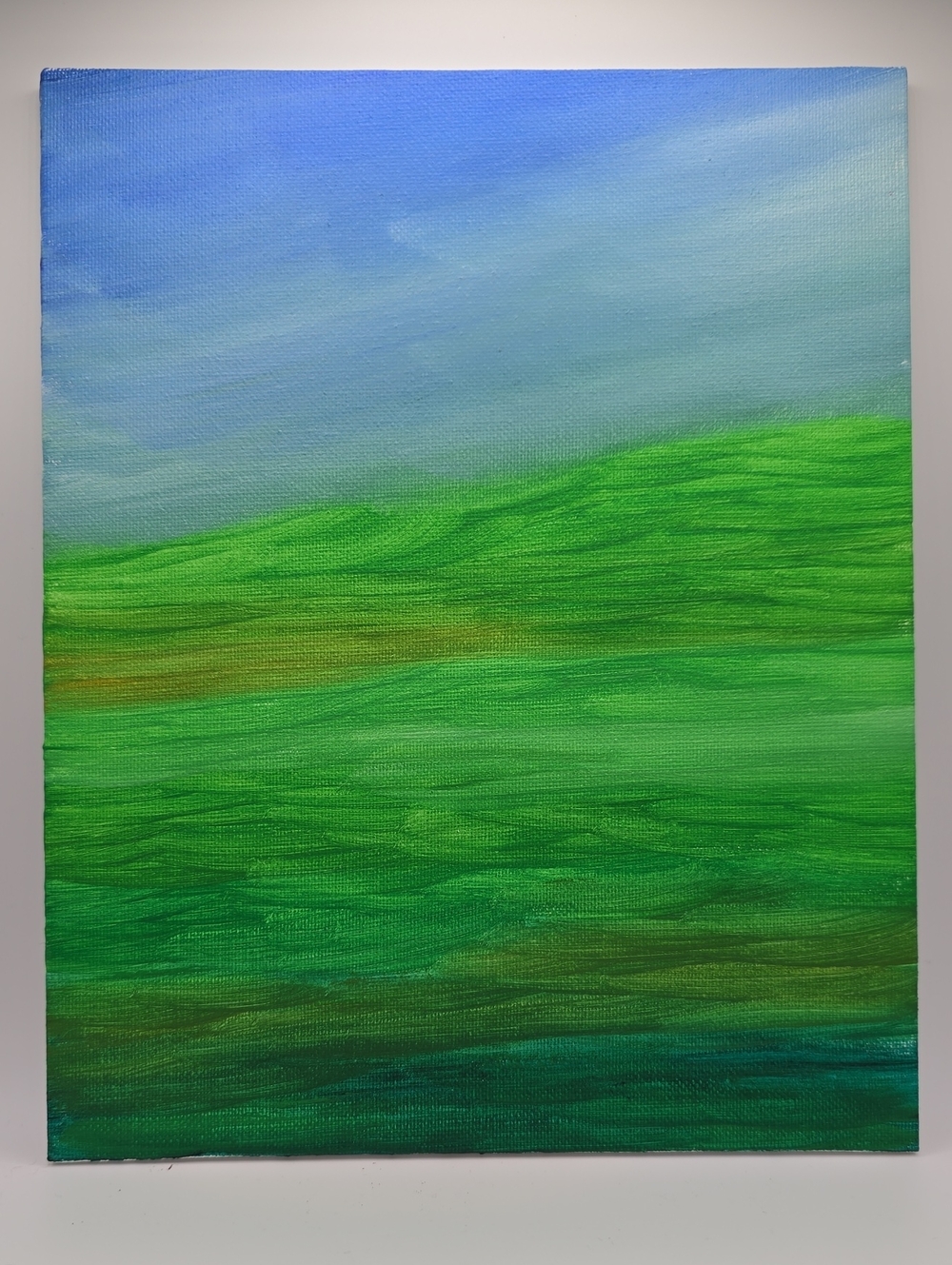 Abstract Green Landscape Canvas Wall Art - Hand-Painted By Artmarkm